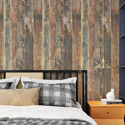 Miniatura 5 de STICKEEP Papel tapiz adhesivo de madera para encimeras, papel tapiz impermeable con aspecto de madera, autoadhesivo, papel de contacto para