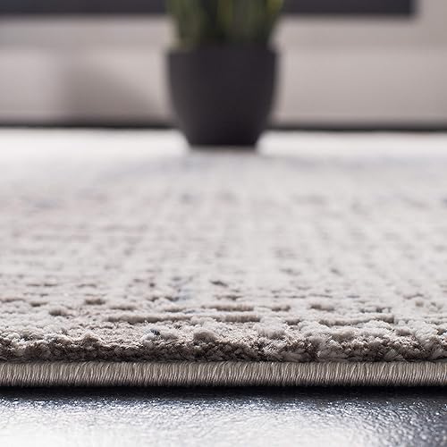 Miniatura 88 de SAFAVIEH Craft Collection - Alfombra cuadrada de 6 pies 7 pulgadas, gris y azul, diseño abstracto moderno, no desprende pelusa y de fácil cuidado