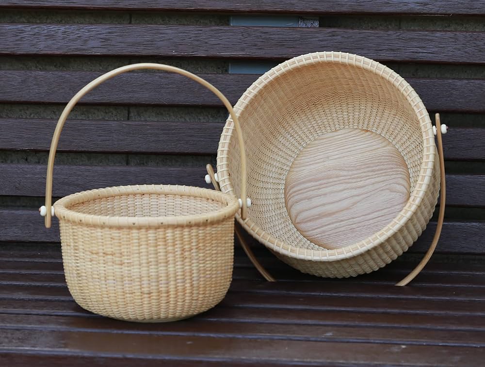 専用　ナンタケットバスケット　６ラウンドオープンバスケット 6インチラウンドパース : NANTUCKET &KK ナンタケット