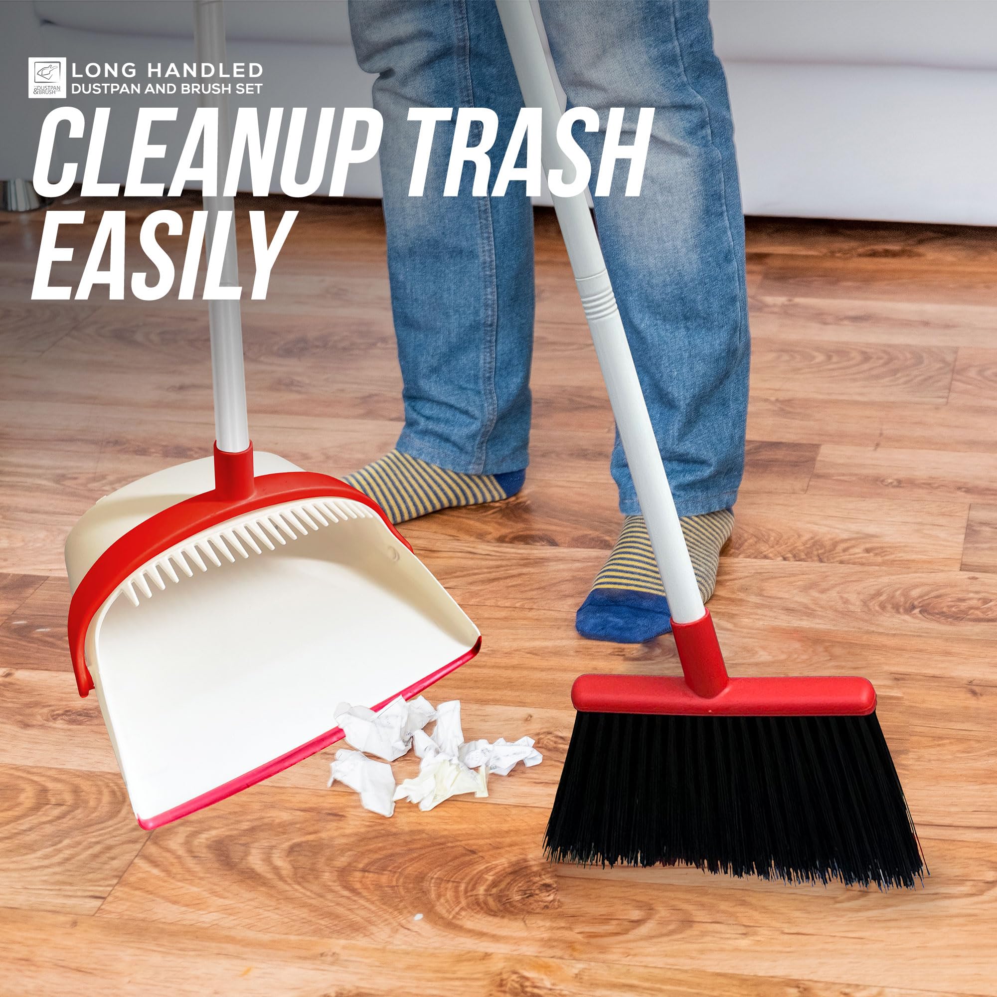 Scopa Resistente Eyliden Con Manico Lungo - Setole Dure Per Esterni E Interni, Angolo 45° - Foto 7