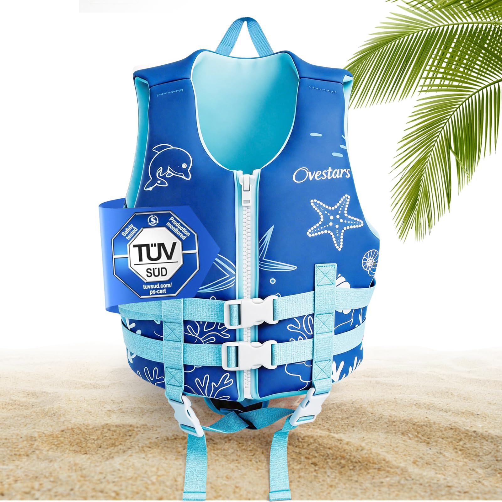 Schwimmweste Kinder 2-9 Jahre – TÜV geprüfte Schwimmhilfe & CE-zertifizierte Schwimmlernweste aus weichem Schaum – Bequeme Passform, hoher Auftrieb, ideal für Schwimmtraining & Wasserspaß