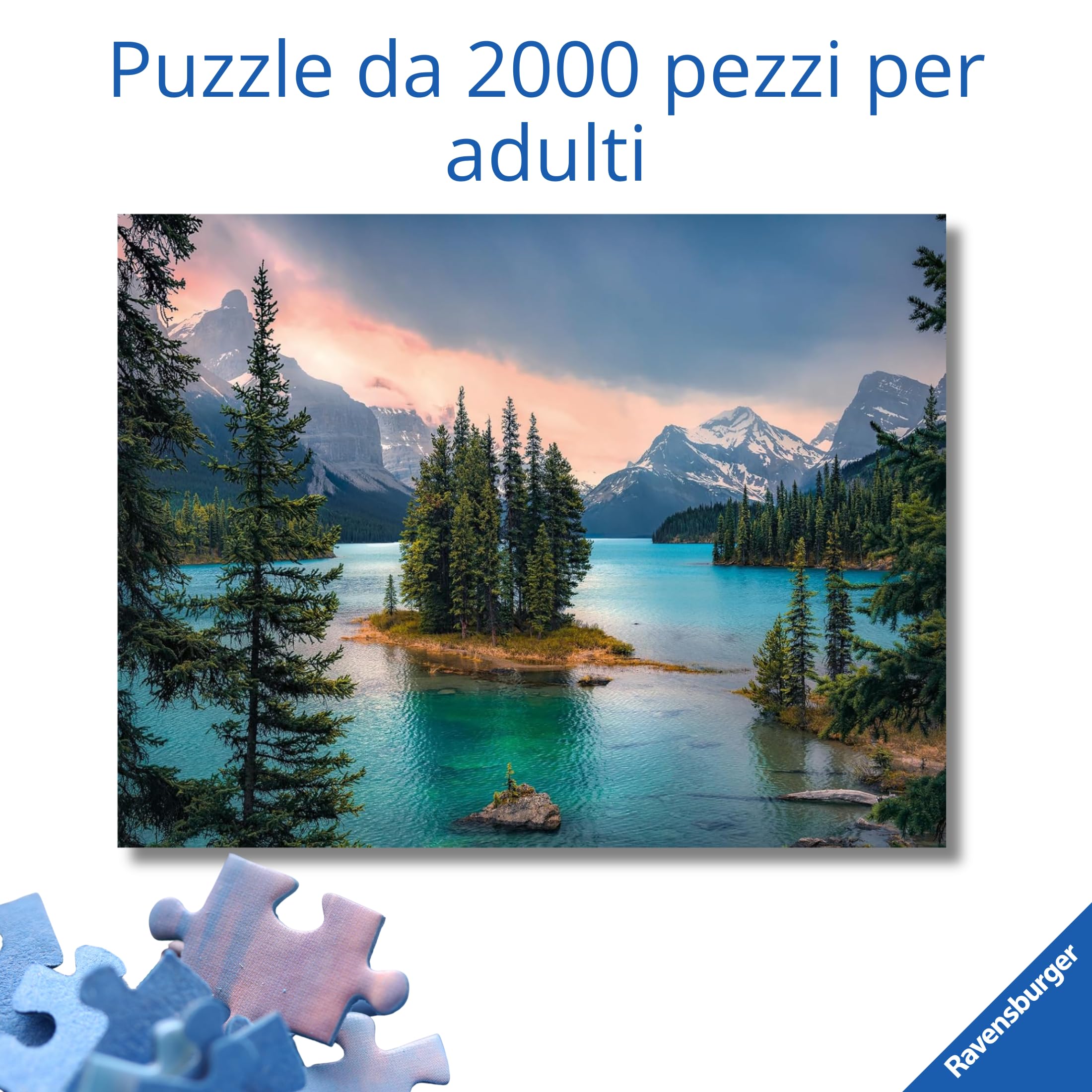 Ravensburger - Puzzle 2000 Pezzi Spirit Island In Canada | Puzzle 2000 Pezzi | Rompicapo Adulti E Bambini Dai 14 Anni In Su | Regalo Per Bambini E Adulti | Misure 98x75cm