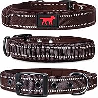 Vista 14 de Tuff Pupper Collar de perro resistente con asa Collar de nailon balístico resistente Collar de perro reflectante acolchado con herrajes de acero