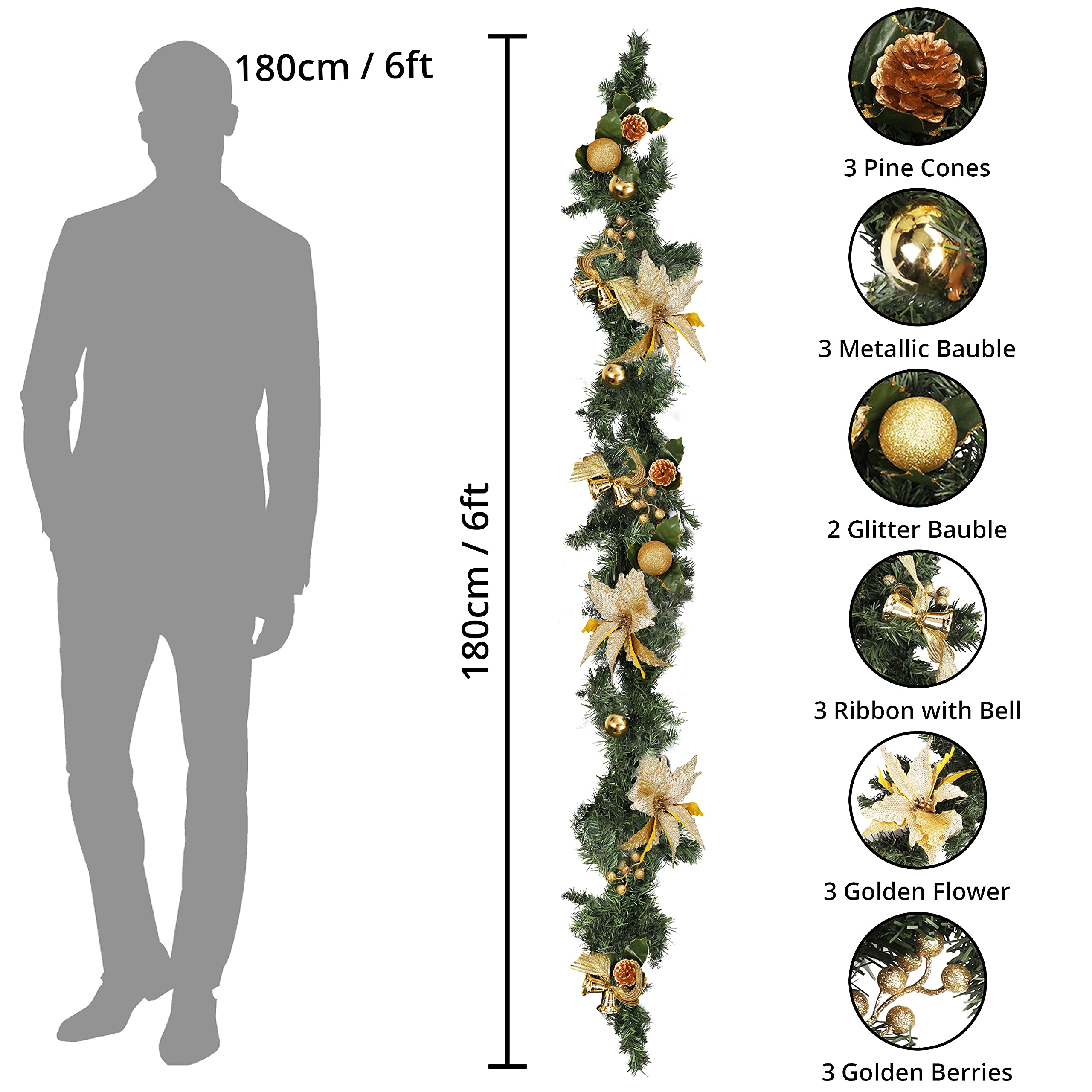 TOPPERFUN 6St Weihnachtsblume Miniaturdekoration Weihnachtsstern Blumen Ornament Künstliche Blumen Girlande Weihnachtsbaum Weihnachtskranz Weihnachtstannenzweige Sprühen Blatt Feder