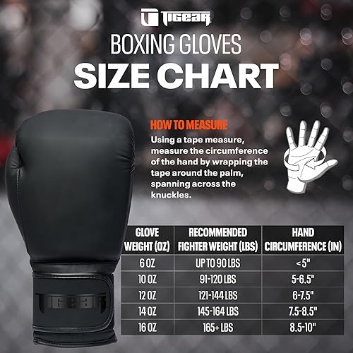 Miniatura 6 de Tigear Prime 2.0 Pro Boxing Gloves  Training Boxing Gloves Men, Women, Kids, Adult, Kids, Durable Engineered Leather Gloves for Muay Thai, MMA,