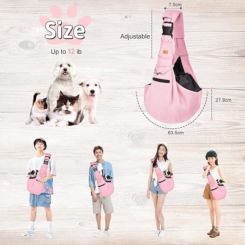 Miniatura 7 de CUBY Transportador para perros y gatos Bolsa reversible de papoose para mascotas manos libres Bolsa suave y diseño de bolsa Adecuado para