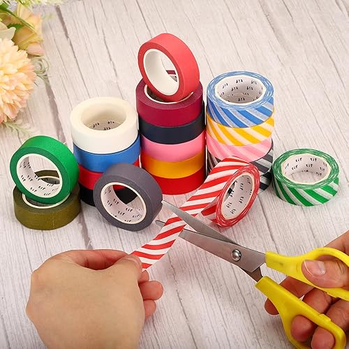 Miniatura 4 de PATIKIL Cinta holográfica Washi de 0.59 pulgadas x 10.93 yardas, 2 rollos de calcomanías autoadhesivas para decoración de envoltura de manualidades,