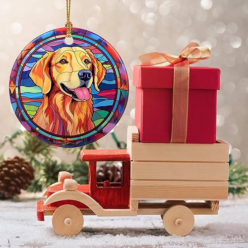 Miniatura 7 de Touber Adorno de Navidad 2023, decoración de Navidad, idea de regalo de vacaciones, recuerdo de reliquia, cerámica redonda, intercambio de regalo,