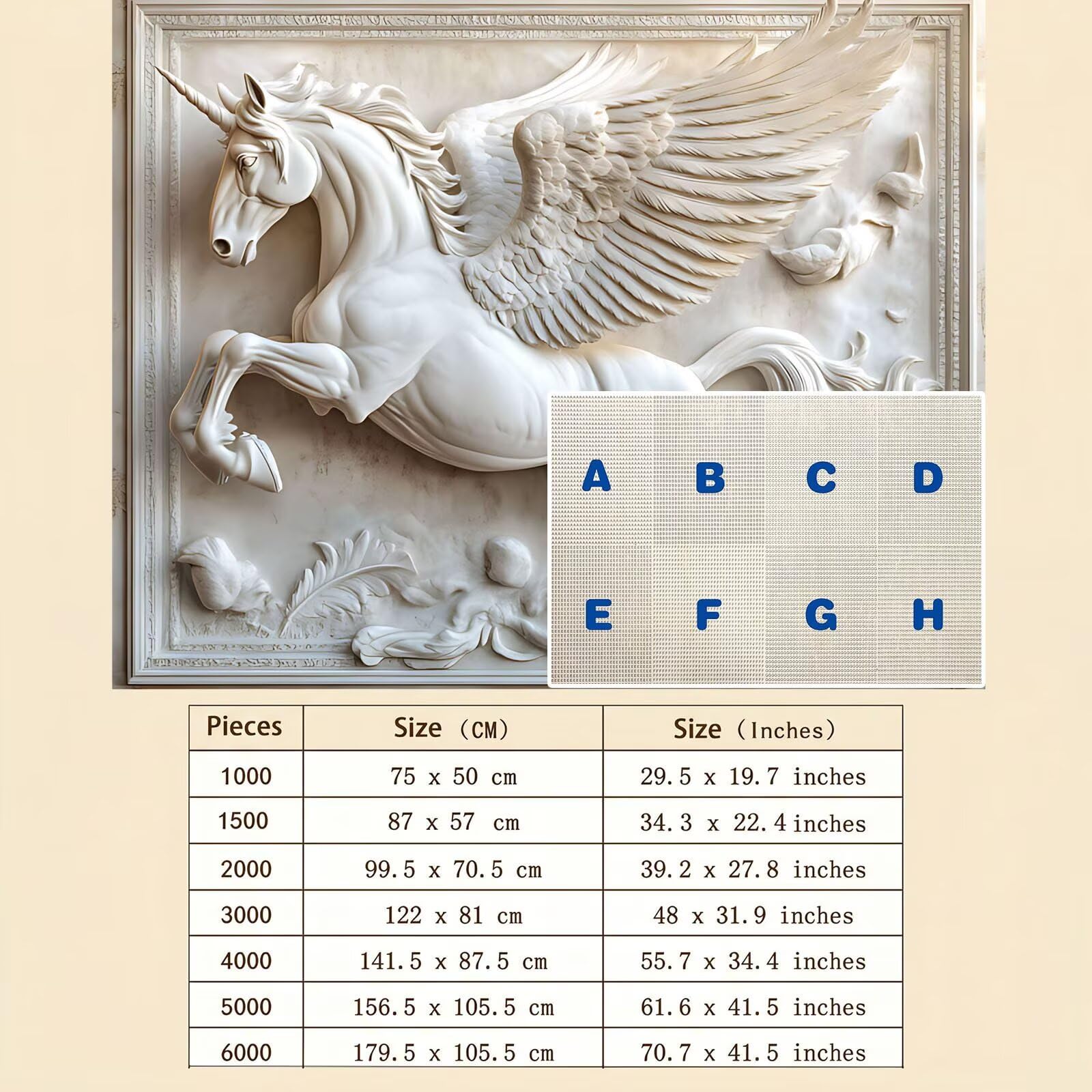 Unicornio Tallado Madera Puzzle de 2000 Piezas, Juego de Mesa Familiar de Madera - Rompecabezas Adultos para Toda La Familia, Rompecabezas Educativo DIY y Antiestrés - Regalo, 99 x 70 cm f0-171