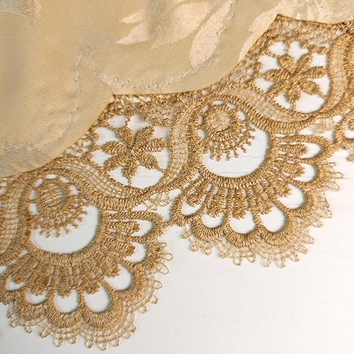 Miniatura 6 de Mantel de café para sala de estar, mantel de encaje bordado para sala de estar, mantel de encaje para el hogar, comedor, mesa de café, decoración de