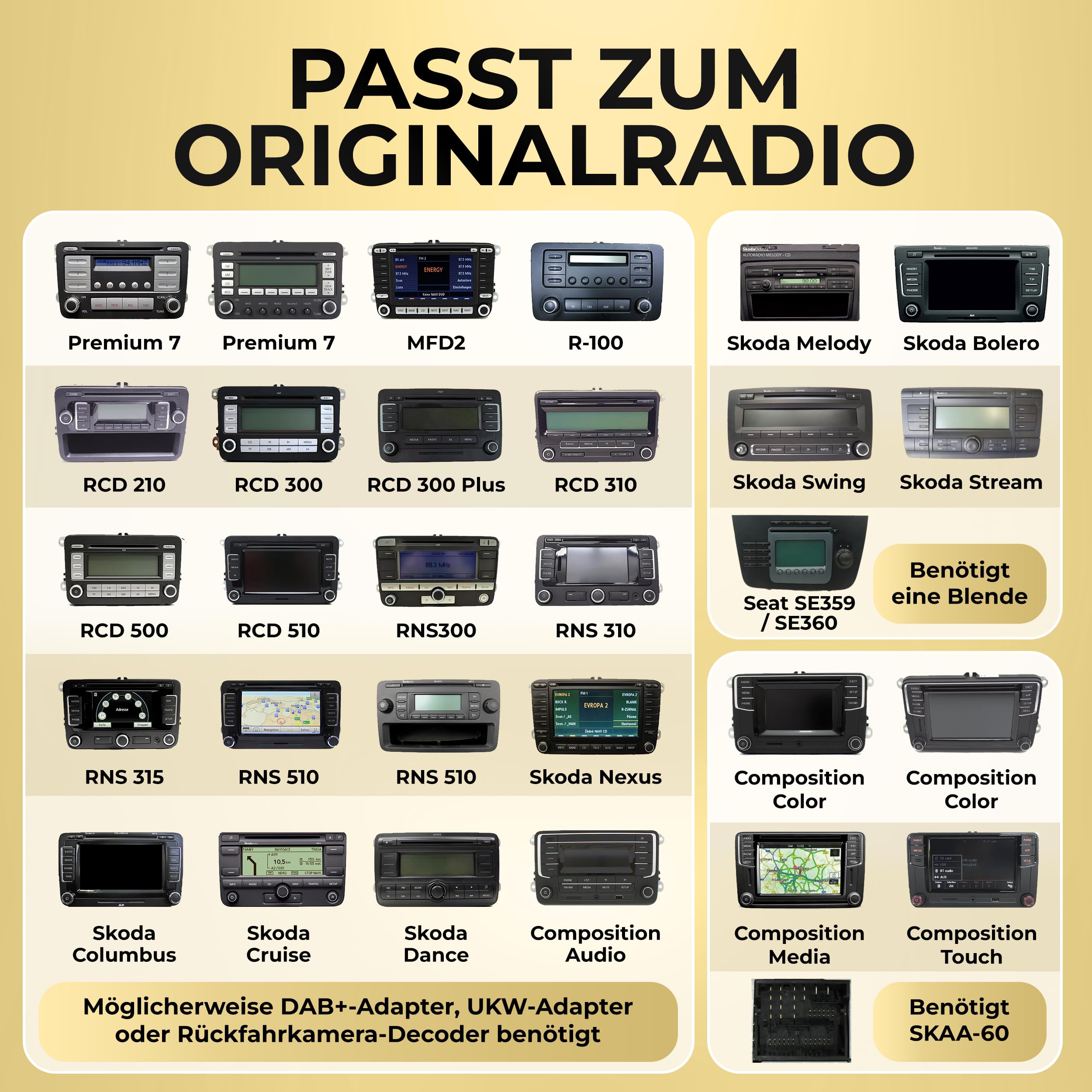 M.I.C. AV8V7-Ultra Android 13 Autoradio mit Navigation: Snapdragon 665, 8GB+256GB, 8 Zoll, DSP, SIM, Wireless Apple CarPlay & Android Auto, DAB+, CANBUS, GPS – für VW/ŠKODA/SEAT (RNS/RCD Ersatz) - 2