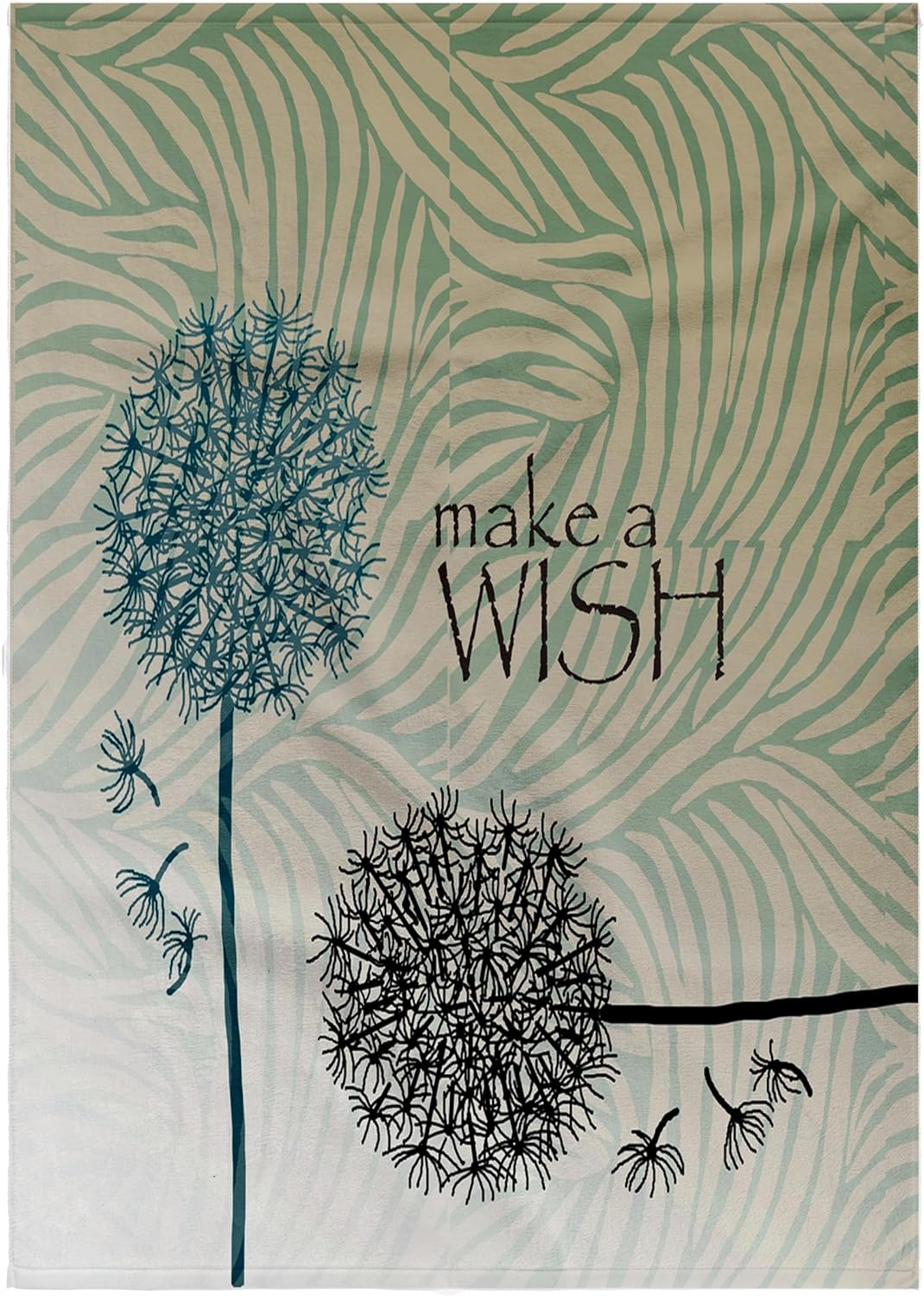 3dRose Inspired Teal Make A Wish Dandelion Flowers 22x30 Bath Hand Pool Towel