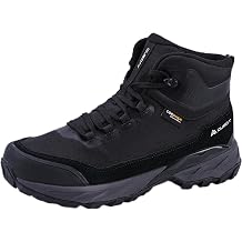 Queday Mens Waterproof Hiking Boots Lightweight Outdoor Cordura Walking Shoes Breathable Hike Trekking Trails Camping Climbing