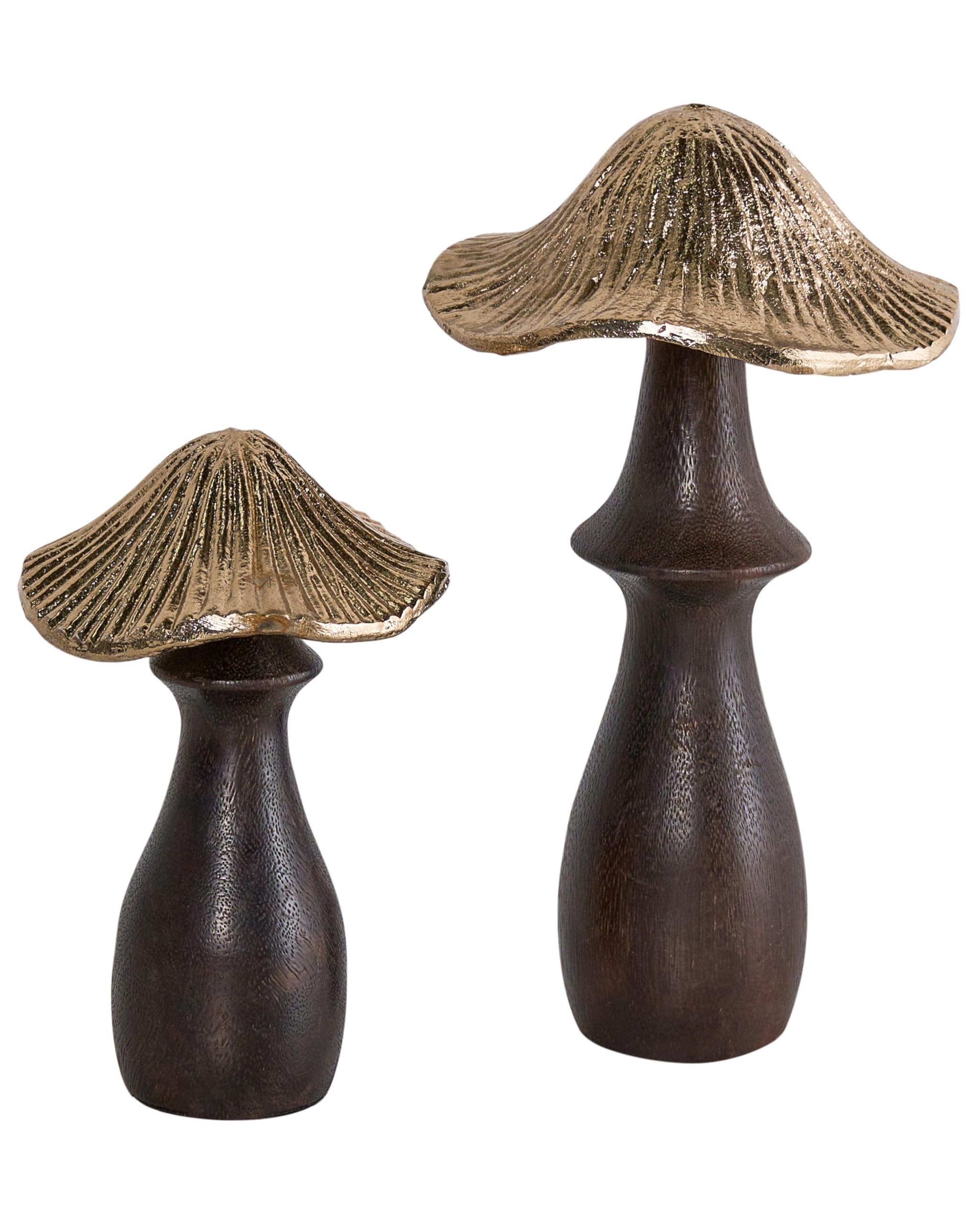 Beliani Conjunto de 2 Figuras Decorativas Adorno Setas para estantería Negro/​Dorado Dubljani