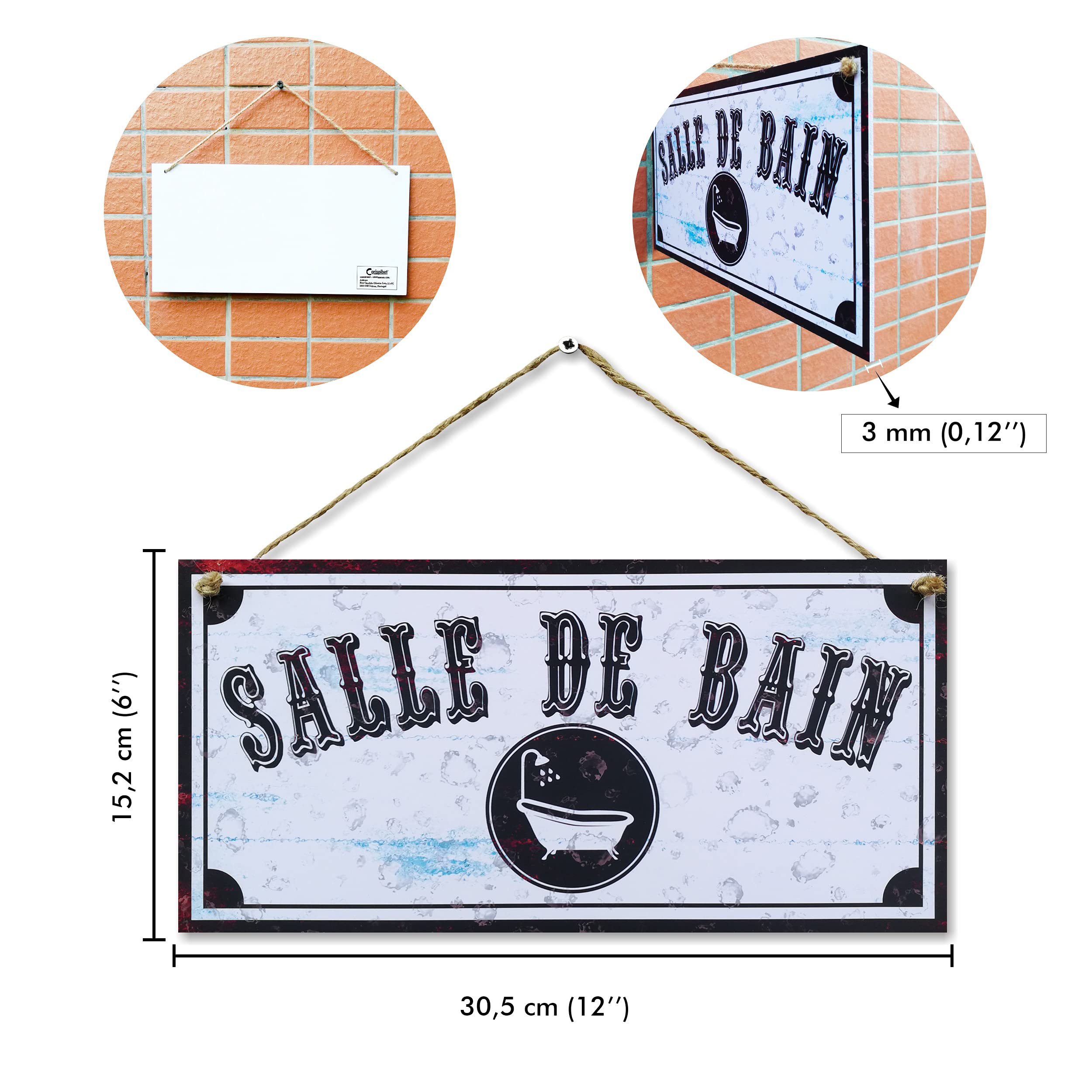 CARISPIBET - Enseigne Décorative "Entrez" 15x30cm - Décoration Maison, Cadeau Bienvenue
