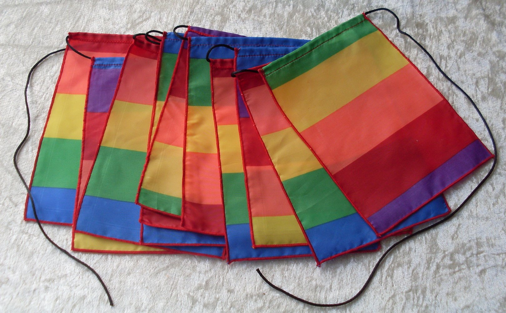 Rainbow Prayer Flags Bunting - Hand Made in Bali