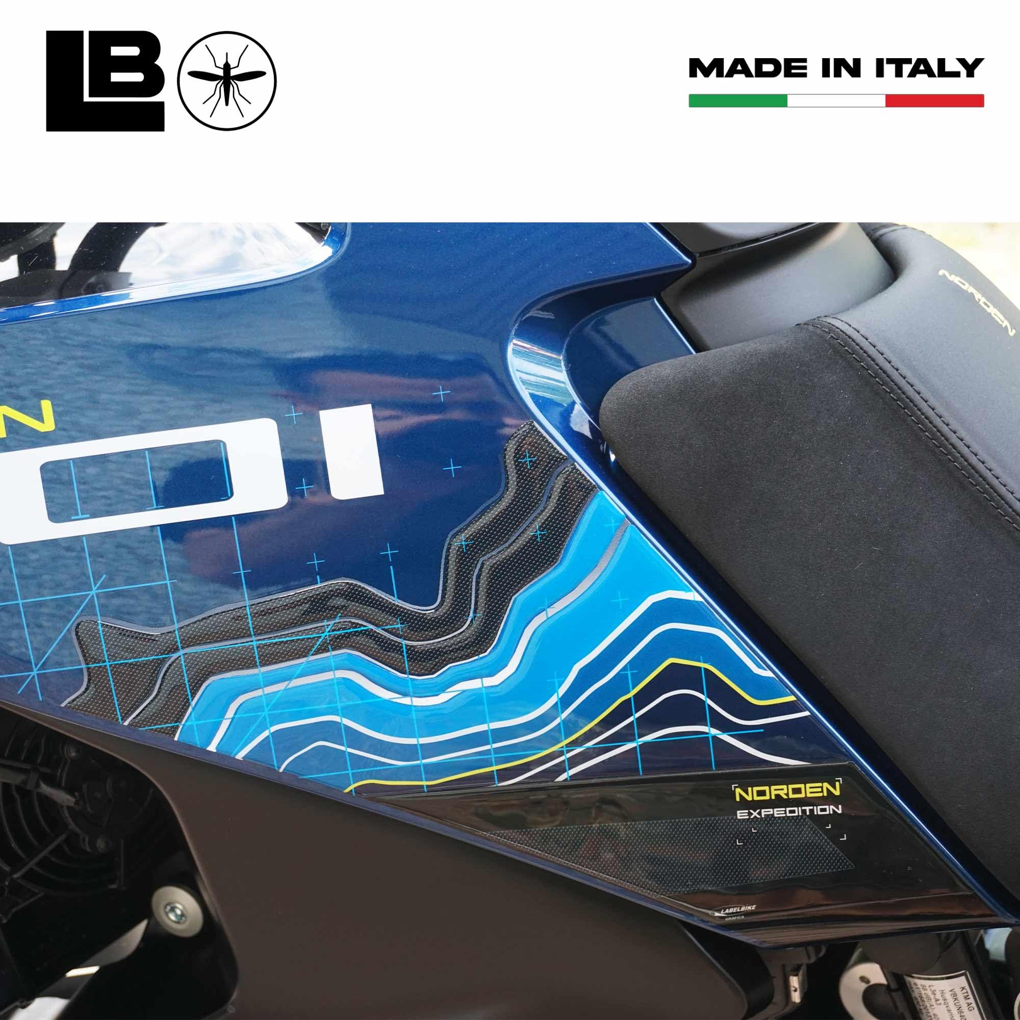 labelbike - Naklejki żywiczne 3D Osłony Zbiornika Motocykla kompatybilne z Husqvarna Norden 901 Expedition 2023