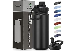 DOMICARE 16 oz Aluminum Water Bottle for Active Kids