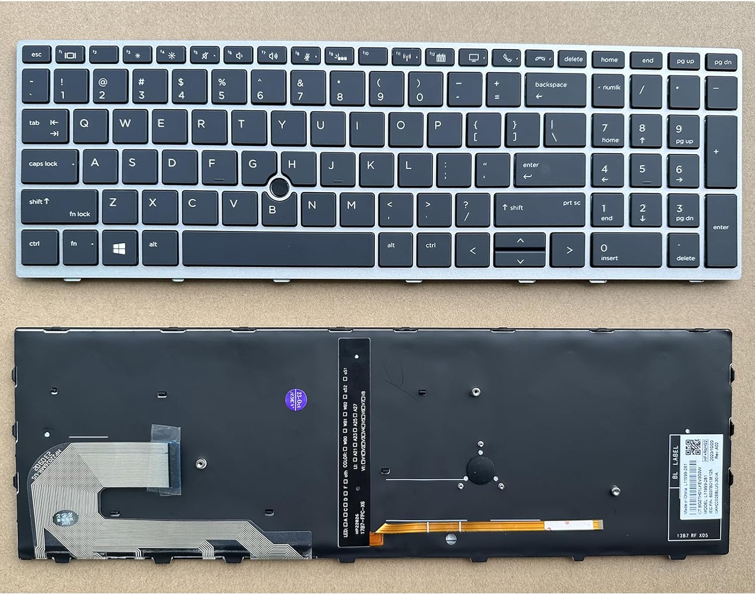 Laptop Replacement US Laptop Keyboard for Hp EliteBook 850 G5 755 G5 850 G6 zbook 15u G5 L14366-031 L12000-031 No Point with Backlit US 2
