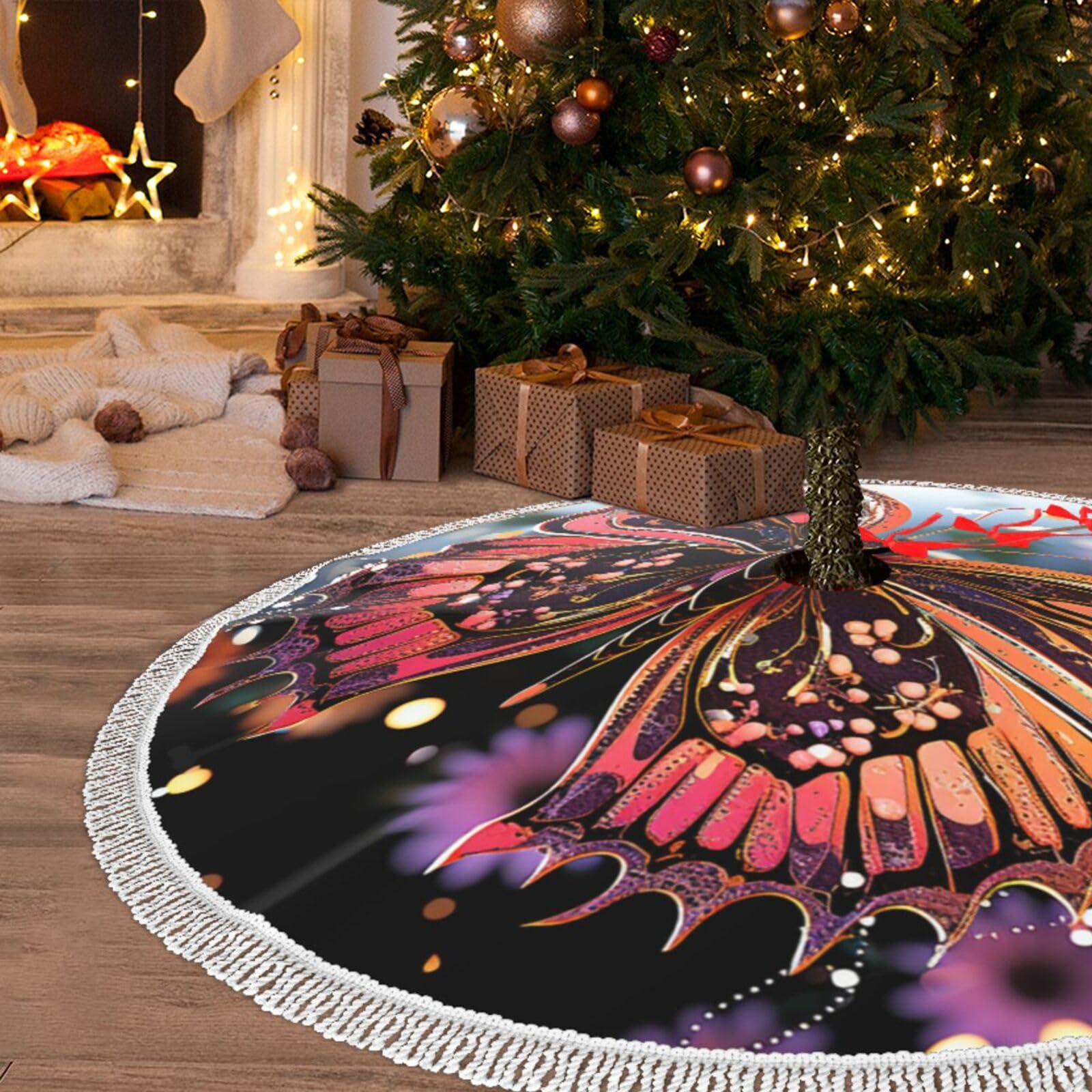 Décorations de sapin de Noël : grand tapis de sapin de 121cm