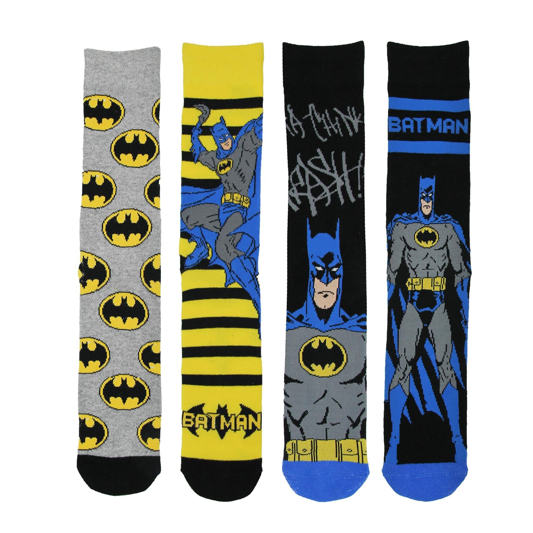 A2Z Mens Socks Pack Of 4 Officially Licensed Batman Socks Stylish Durable Soft Feel Comfortable For Daily Footwear Lightweight Festive Fun Ankle Character Socks Superhero Perfect for Playtime