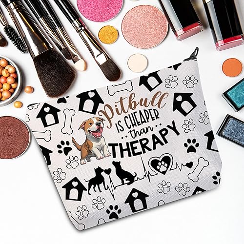 Miniatura 6 de Pitbull Bolsa de maquillaje cosmética Pitbull regalos para mamá Pitbull propietario regalos Pitbull bolsa con cremallera Pitbull regalos para