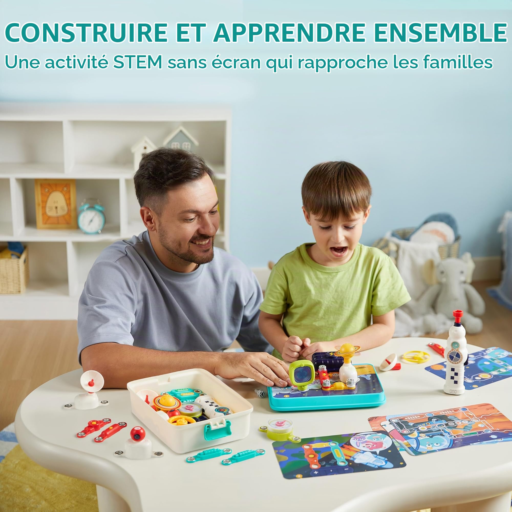 Klever Kits Circuits spatiaux pour Enfants, expériences scientifiques et physiques, kit de Circuits imprimés, Jouet éducatif pour l'école et la Famille, Cadeau pour garçons et Filles de 6 Ans et Plus