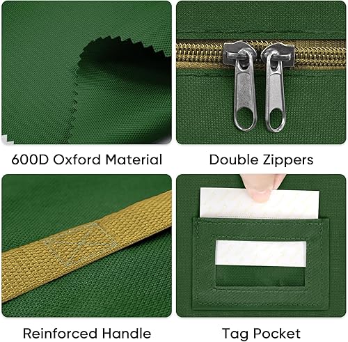 Miniatura 2 de BALEINE Contenedor de almacenamiento de corona de alta calidad, bolsas de almacenamiento Oxford para coronas de Navidad con material de lona