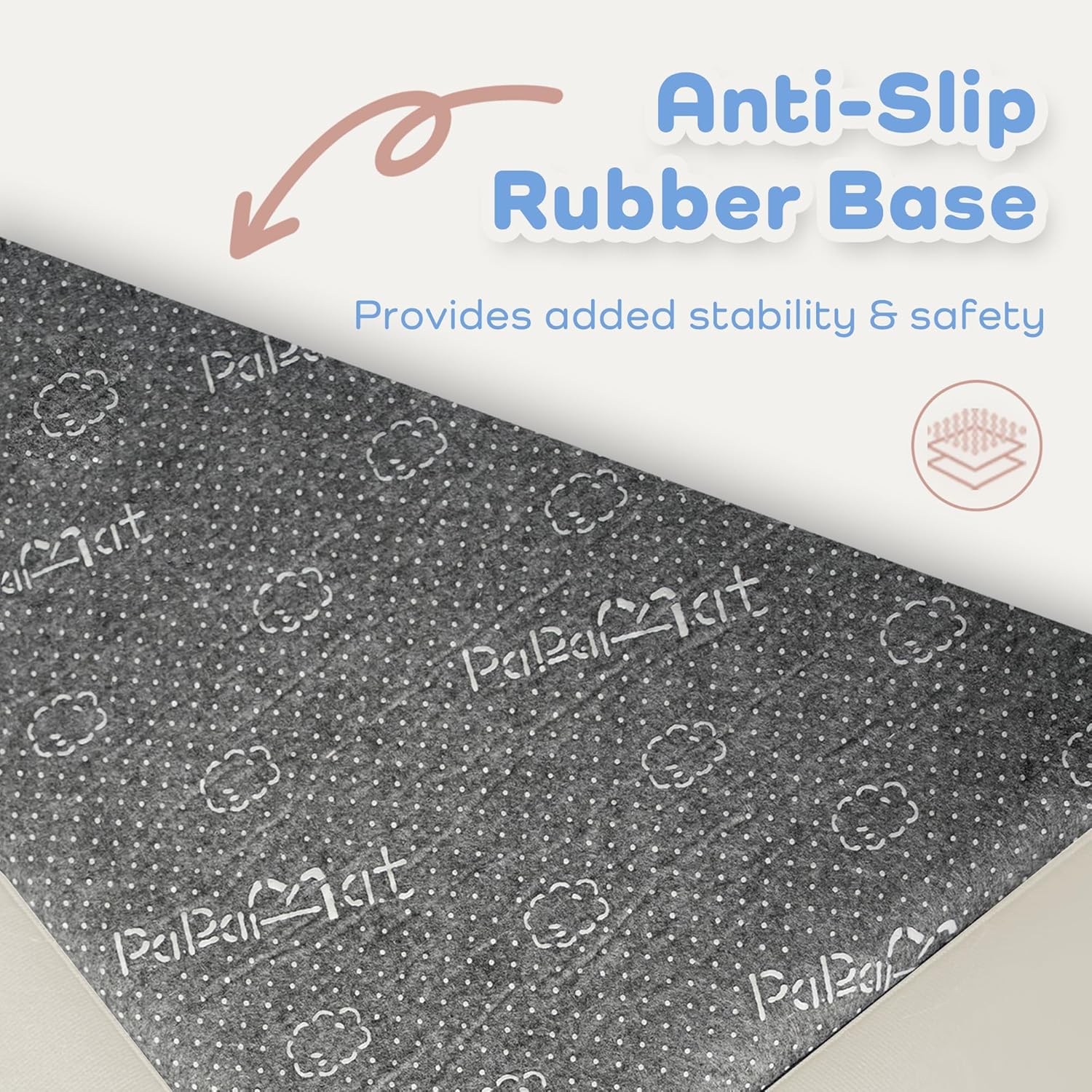 1.5" Super Thick Baby Play Mat for Floor, 79x118 Pro Soft Flannel Foam Mats for Toddler Infant Kids Crawling for Nursery Rug Playroom Living Room Waterproof Easy Care Non-Slip (Cream) - Image 6