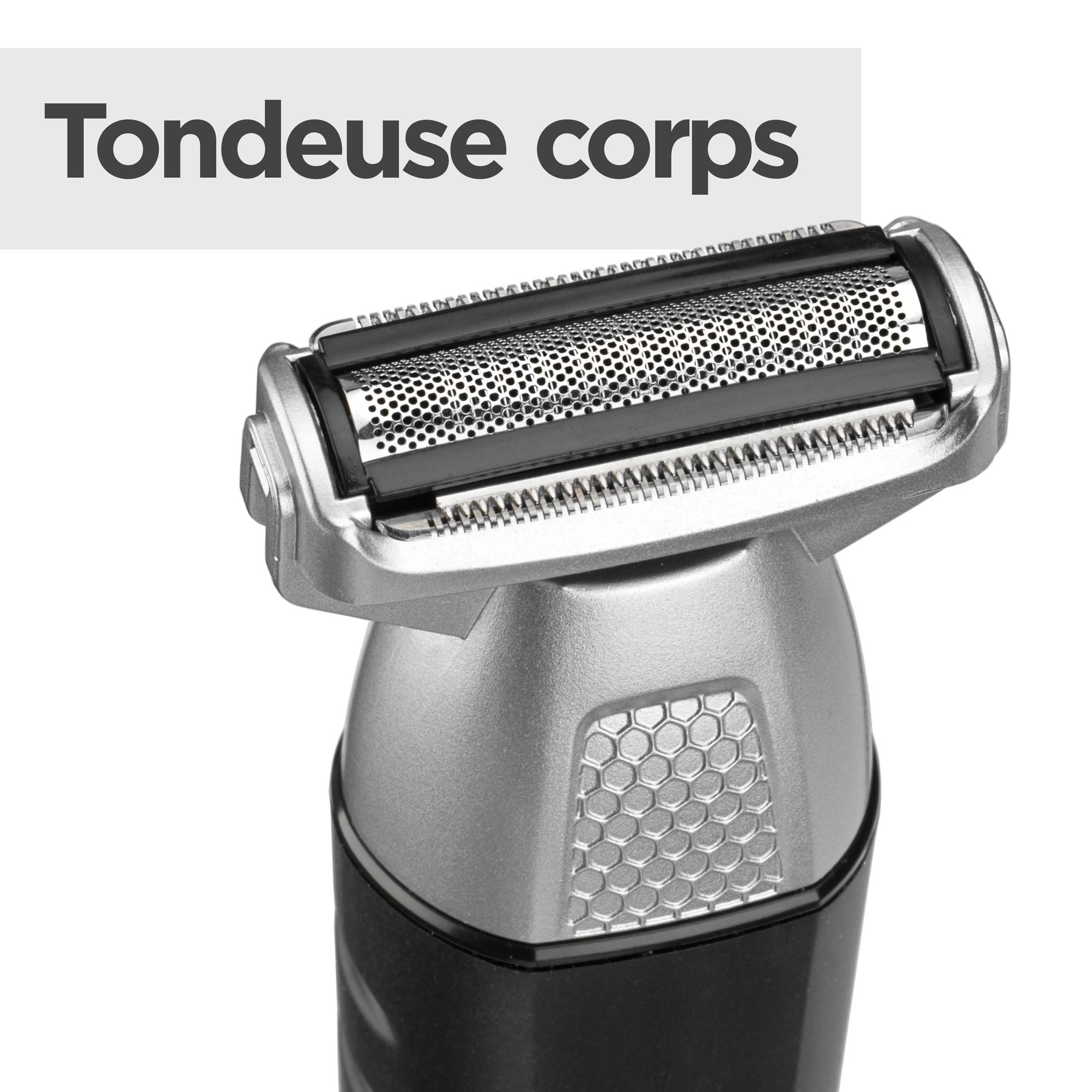 BaByliss Tondeuse Multi-usages Lithium Power 11-in-1 - Kit complet sans fil incluant une tondeuse barbe,cheveux et nez, oreilles et sourcils, Waterproof, Noir/Gris, MT812E