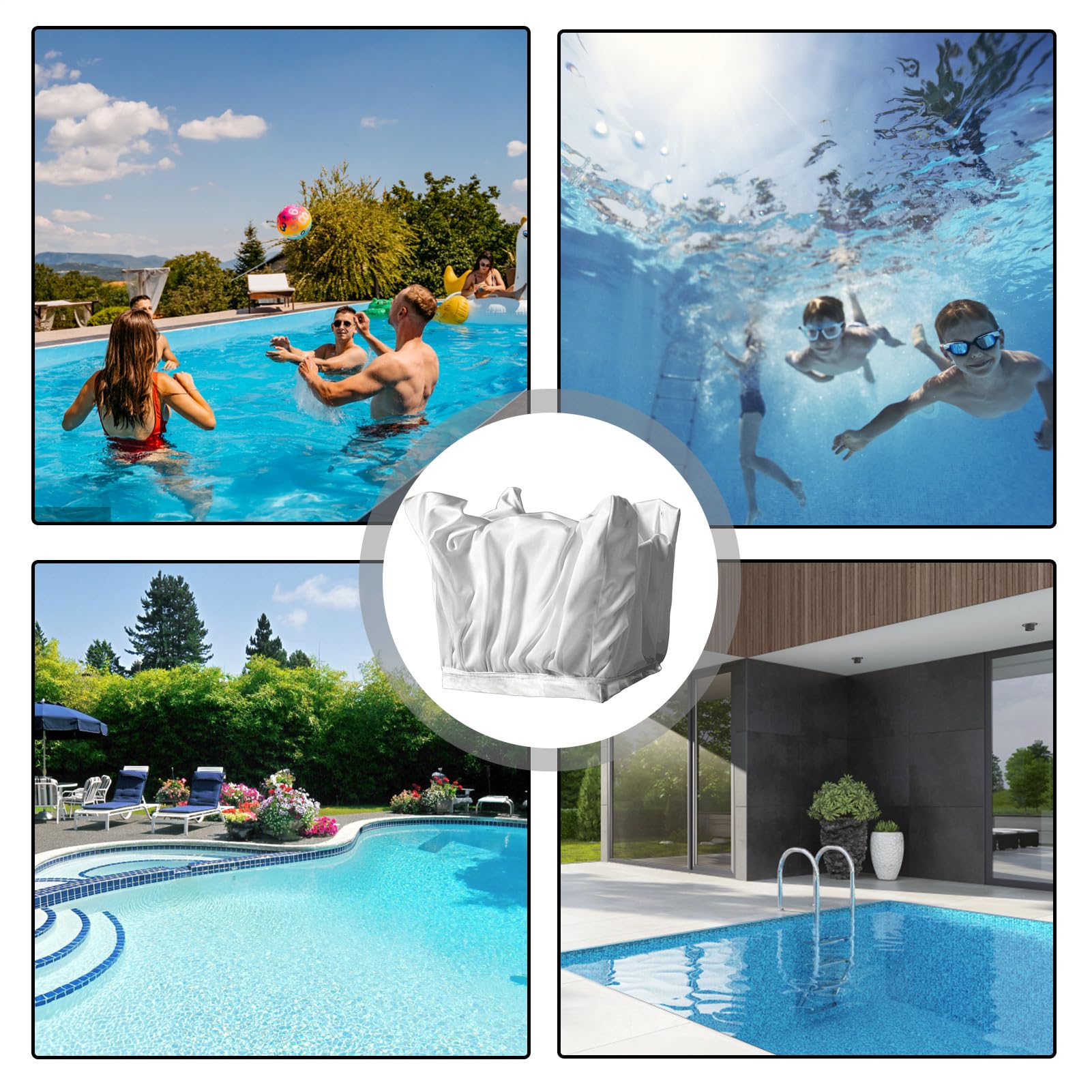 Reemplazo de bolsa de filtro para robot limpiador de piscina, bolsa de filtro lavable de tela duradera con doble filtrado fino a prueba de residuos, compatibilidad universal para limpiadores fuera del