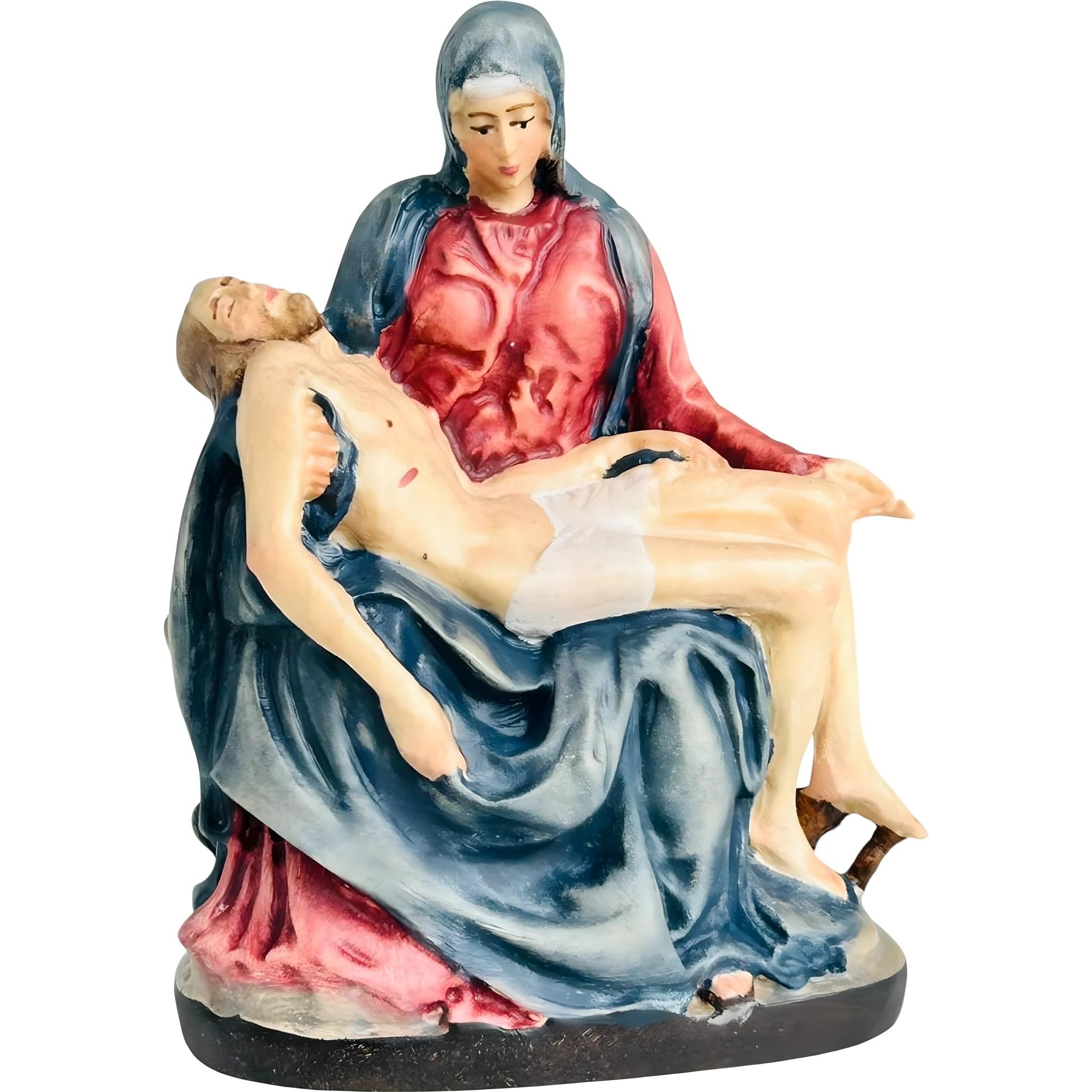 Dolfi | Wooden Replica of Michelangelo's Pietà 18 cm | Natural Wood in Val Gardena | Nativity Figure