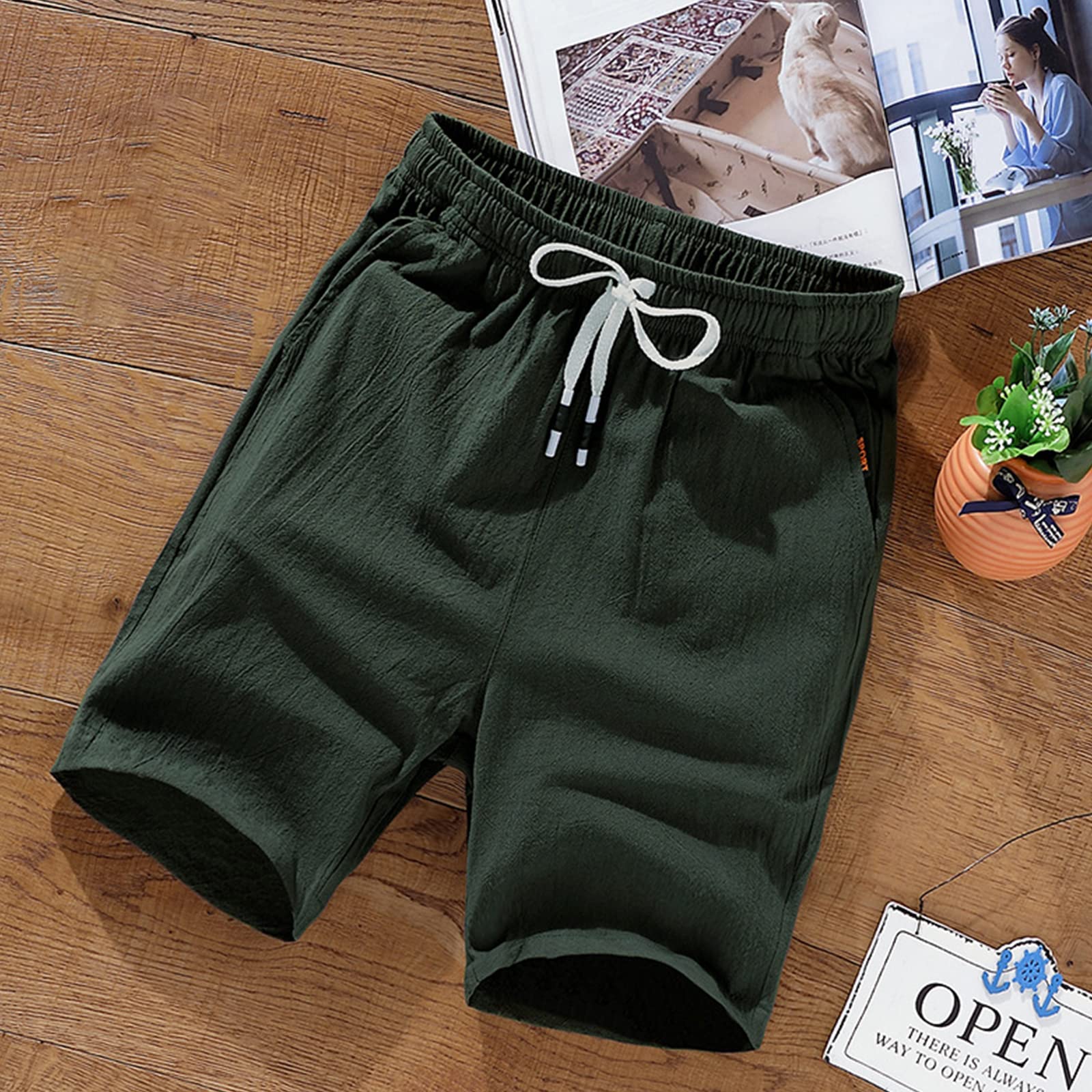 amropi Pantalones Cortos Hombre Pack de 3 Casuales Shorts de Deporte Pantalón Pijama