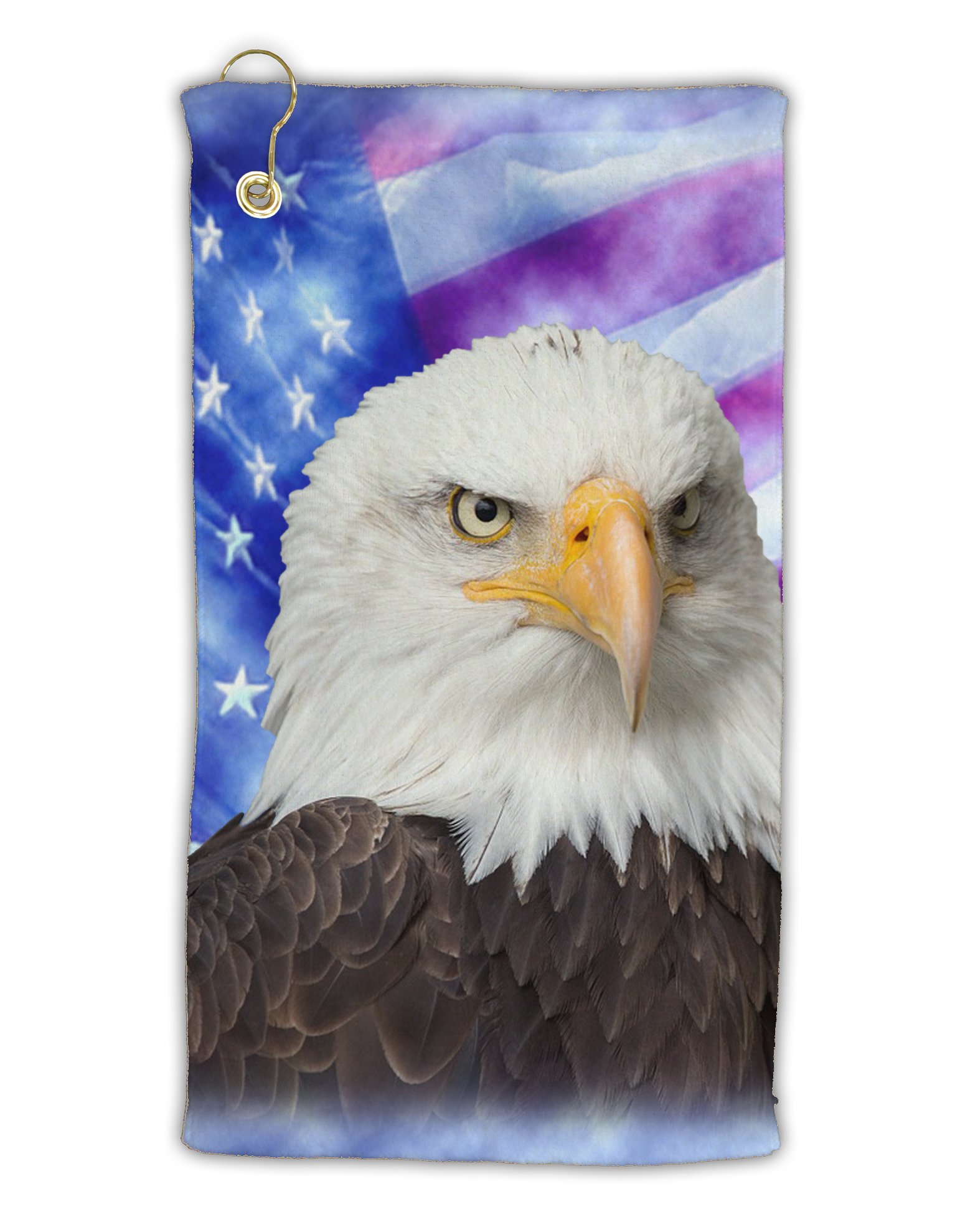 TOOLOUD TOOLOUD All American Eagle All Over Micro Terry Gromet Golf Towel 11"x19" All Over Print