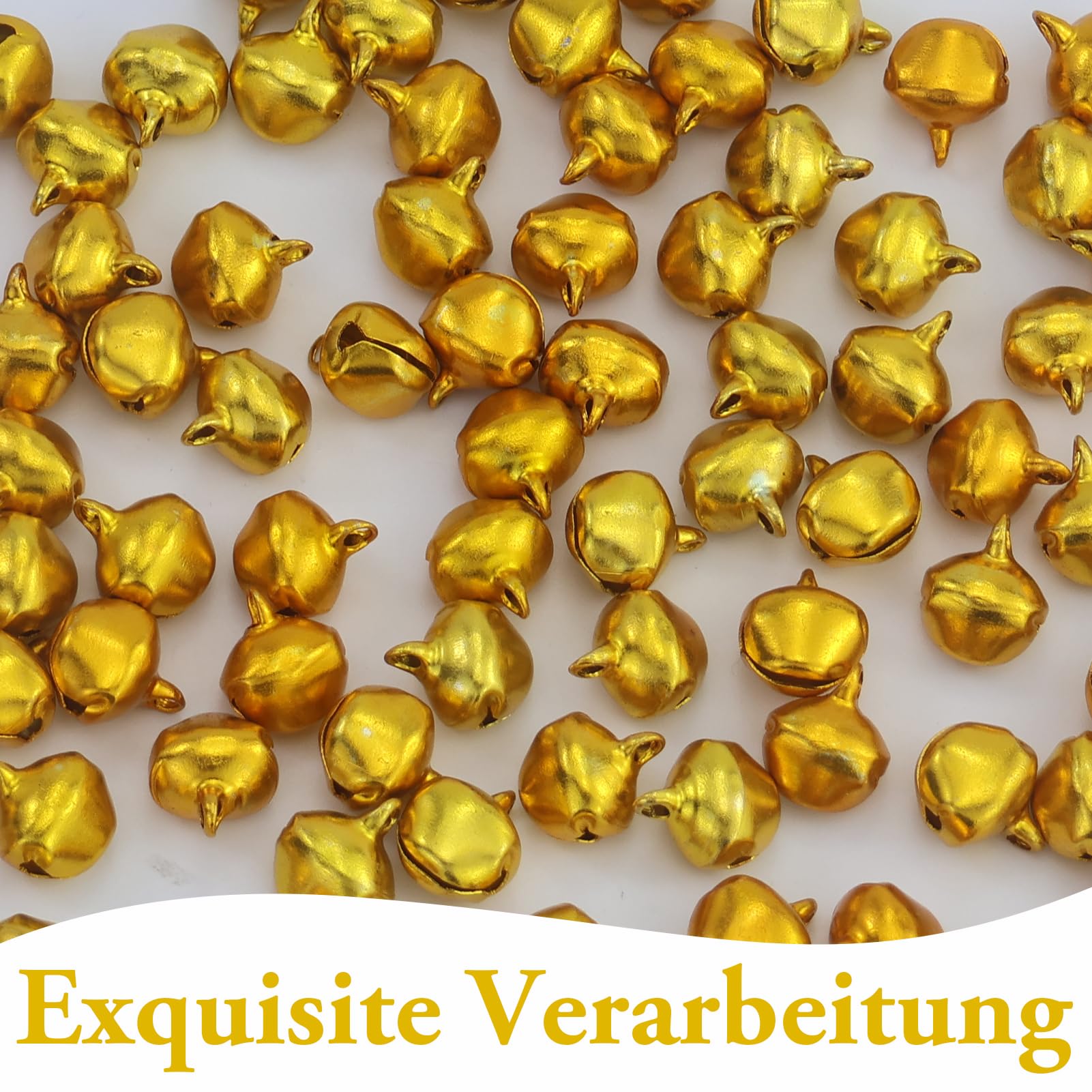 Cascabeles Dorados de Cobre 12 mm para Joyas, Manualidades y Decoración