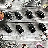 Vista 6 de Enchufe de luz E26 E27, paquete de 8 soportes de lámpara colgante retro Edison color negro, E26 E27, enchufe estándar de plástico, potencia máxima