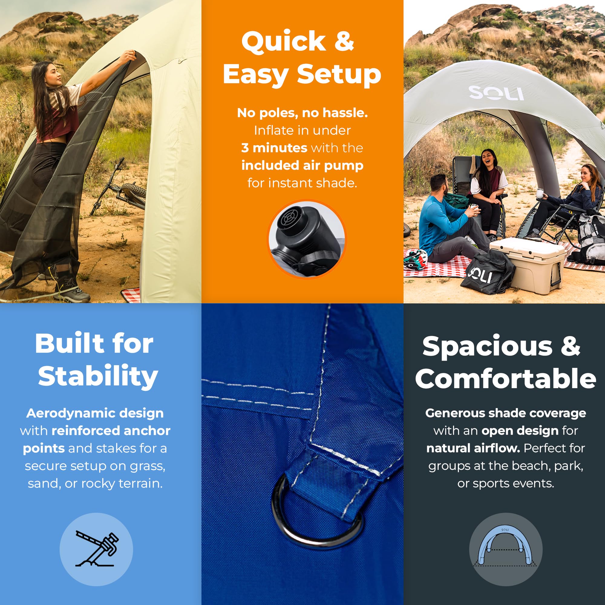 Amazon.co.jp: SOLI インフレータブルシェード エアキャノピー