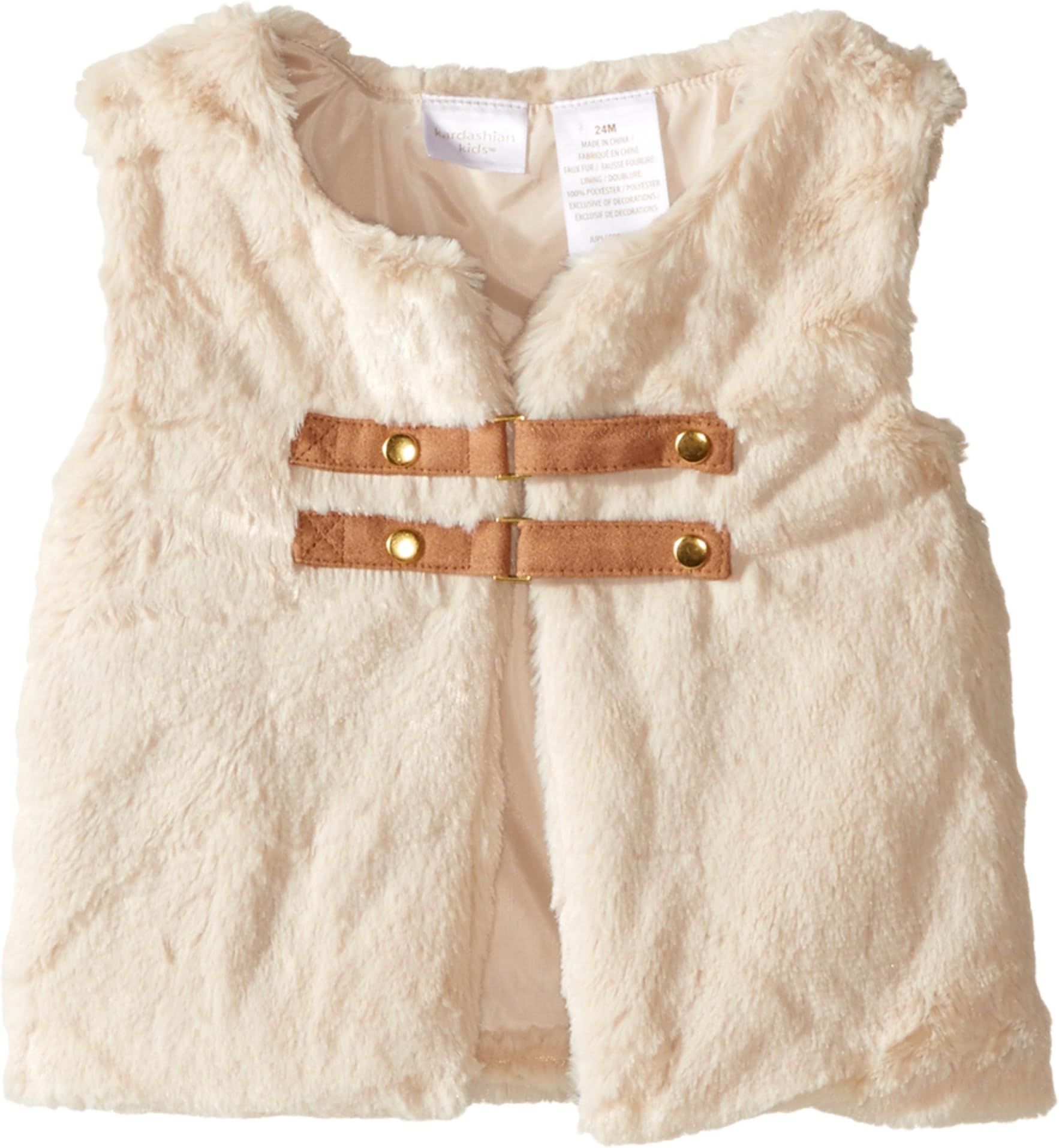 Kardashian Kids Baby Girl's Faux Fur Vest with Buckle Closure (Infant)