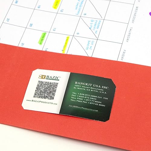 Miniatura 3 de BAZIC - Carpeta de papel de 2 bolsillos, 3 clips de cierre de clavijas de metal, carpetas de tamaño carta para organizador de documentos de oficina,