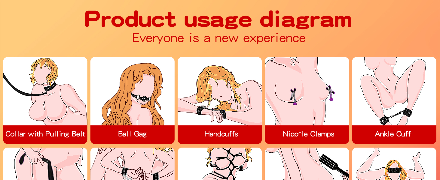 Restraints For Sex Play Set Bondage Kit With Handcuffs, Nipple Clamps, And Straps For Adult Couples From Akgxt, $28.14 - View #6