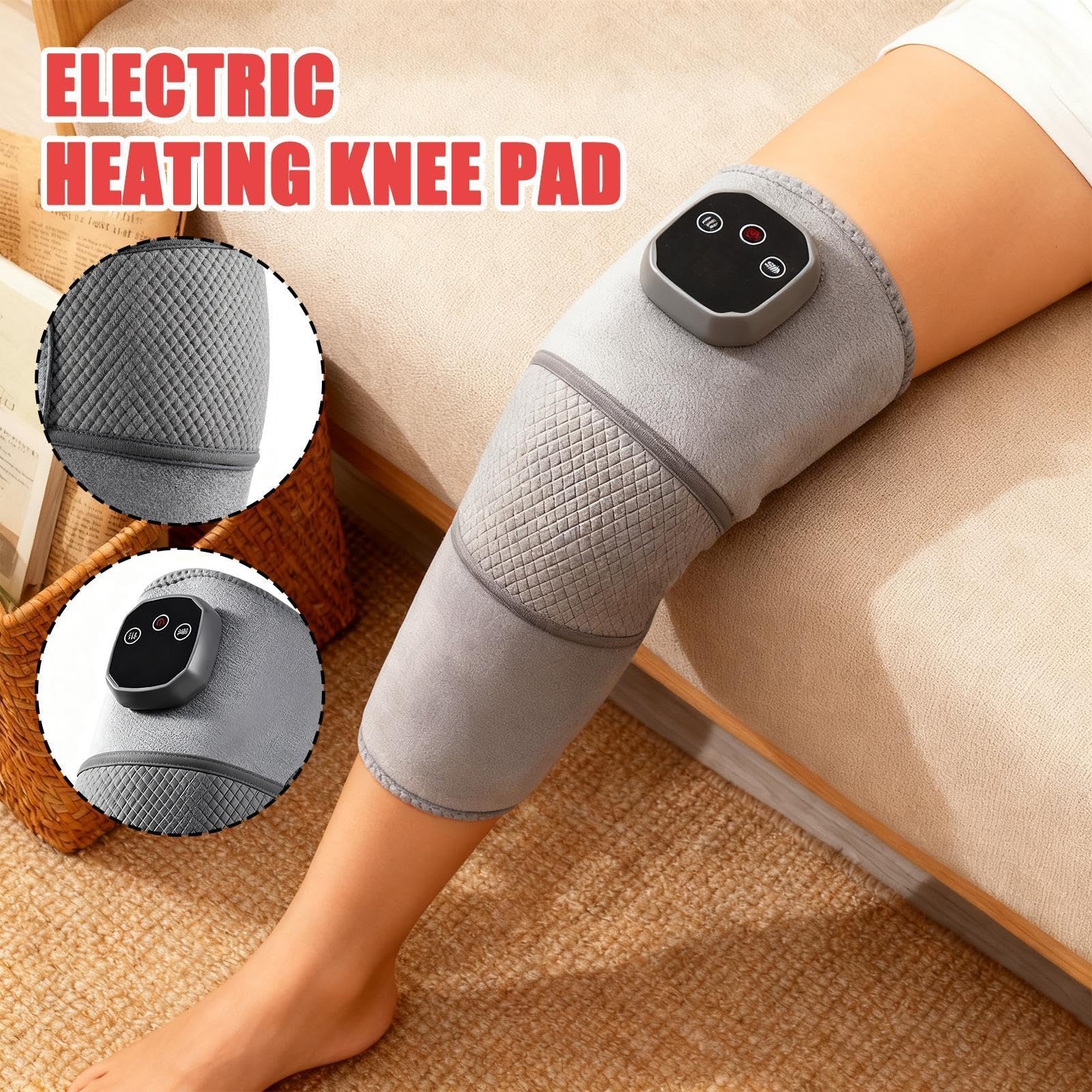 Elektrische Kniebandage mit 4 Temperatureinstellungen und 3 Massagemodi