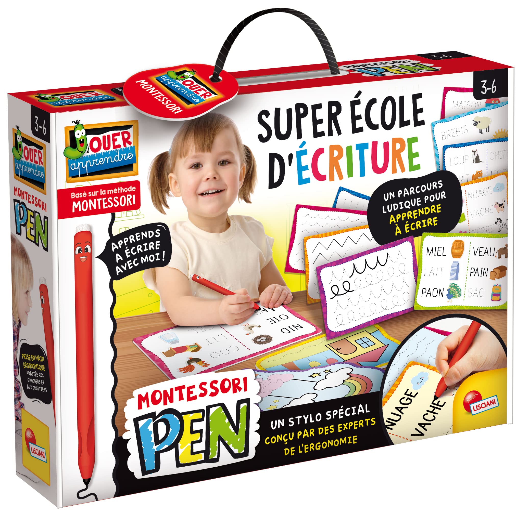 Liscianigiochi LISCIANI Ergonomic Pen - Montessori Pen Super School of Writing