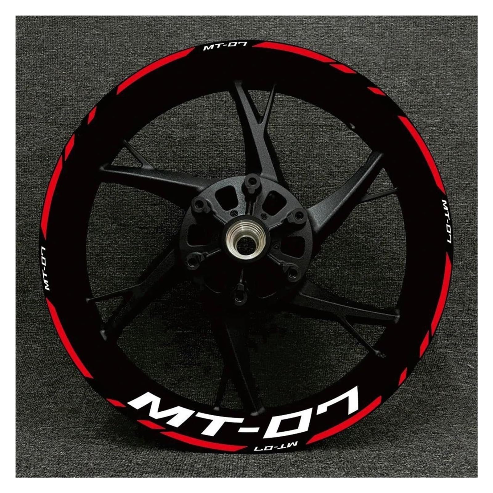 Motorcycle Reflective Wheel Stripe Sticker Set Waterproof Rim Decals for Yamaha MT-07 2022 Motorbike(Color10)