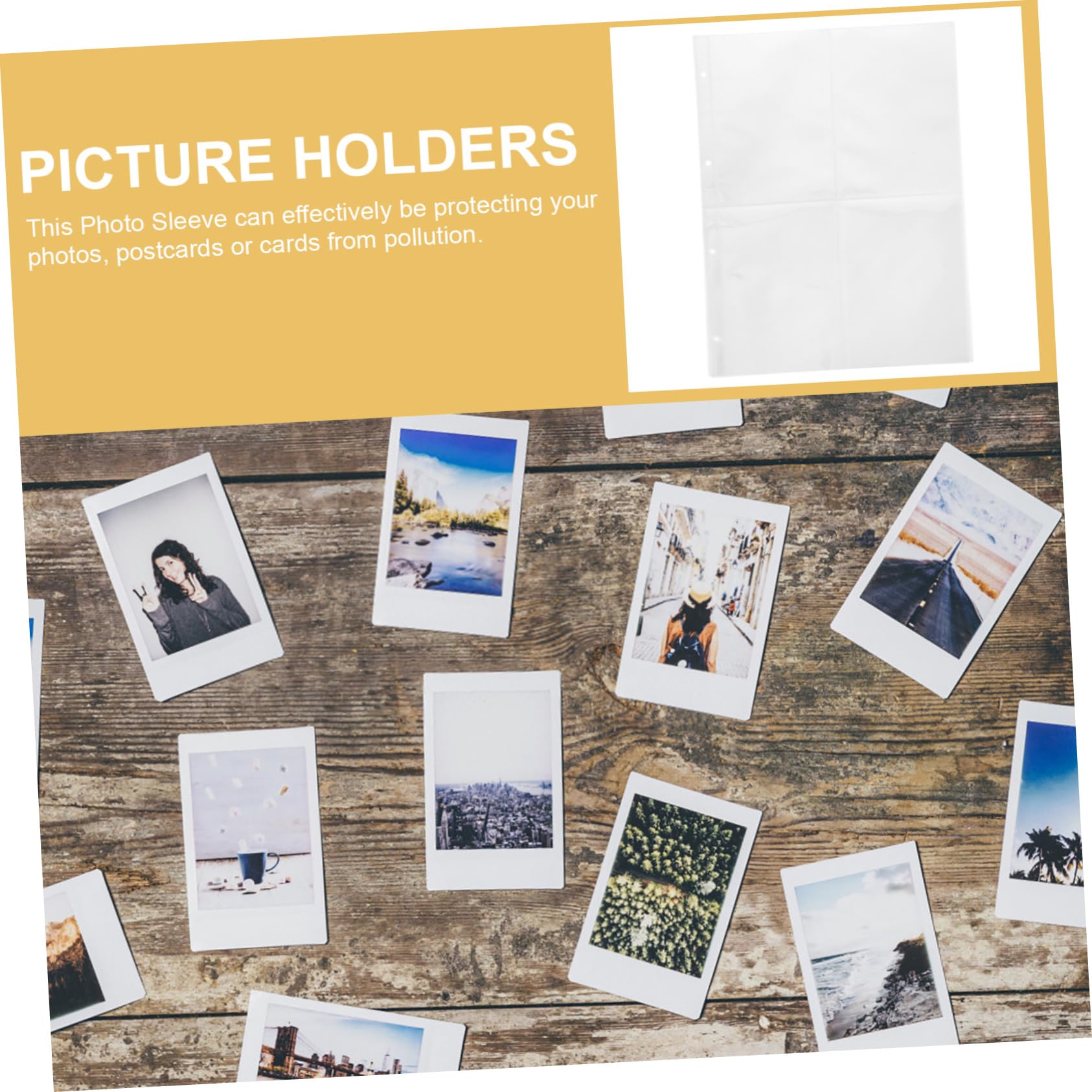 Pagine Album Fotografico A4 a 4 Scomparti in Pp, 60 Pezzi
