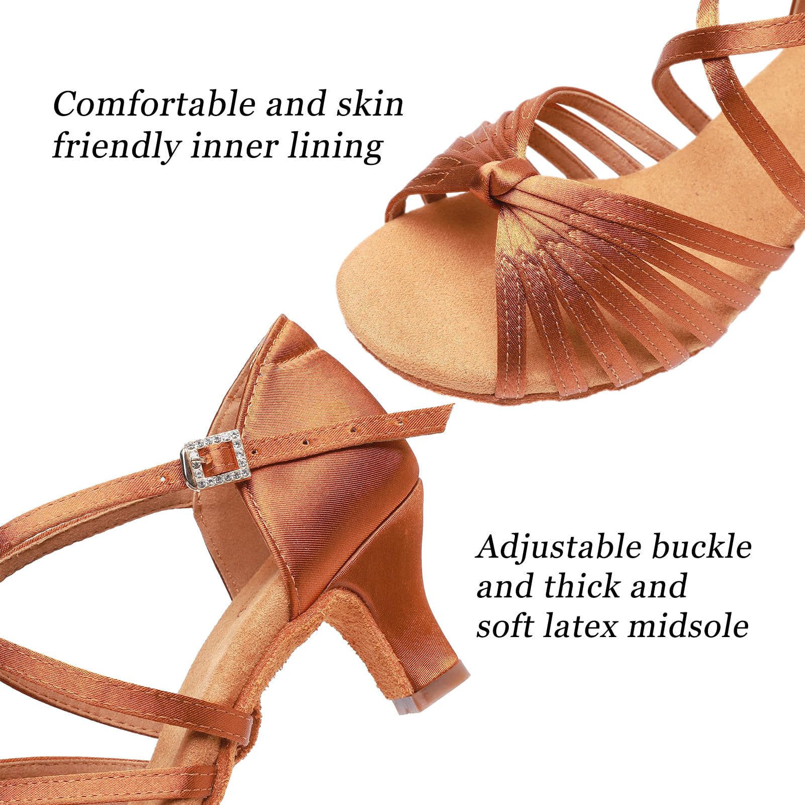 Rosefinch Latein Tanzschuhe für Frauen Salsa Ballroom Performance Schuhe Professionelle Praxis Tanzschuhe 5/7cm Absatz 34-43EU