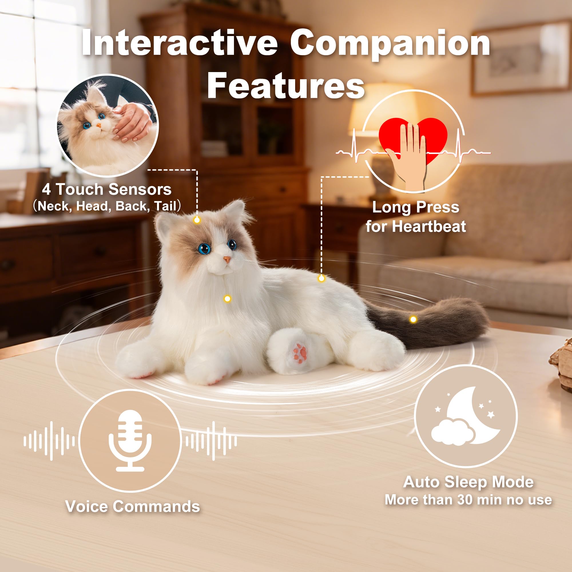 Amazon.co.jp: Chongker インタラクティブコンパニオンロボット猫