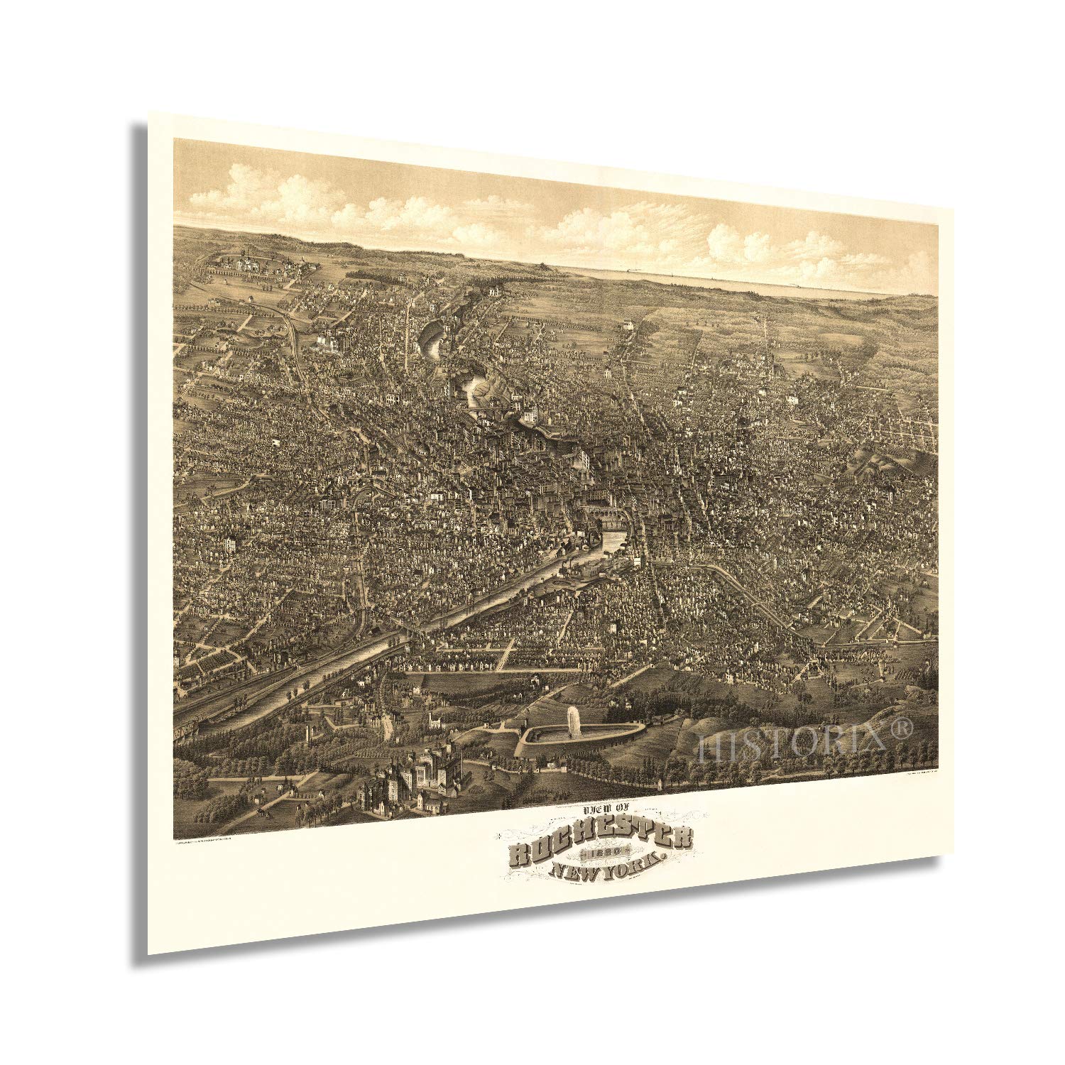 Buy HISTORIX Vintage 1880 Rochester New York 24x30 Inch Vintage of