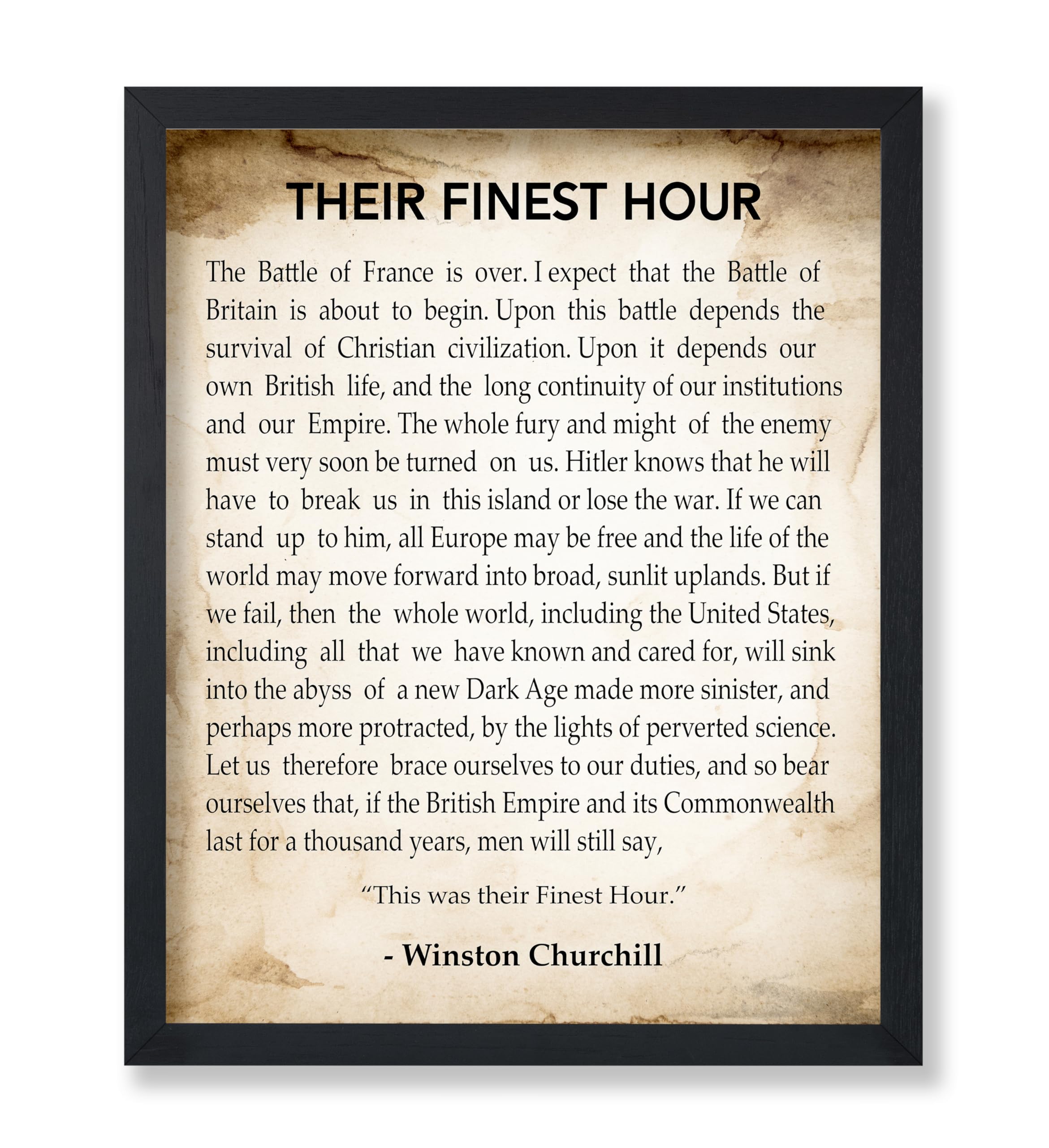 Amazon.com: Poster Master Their Finest Hour Poster - Winston Churchill ...