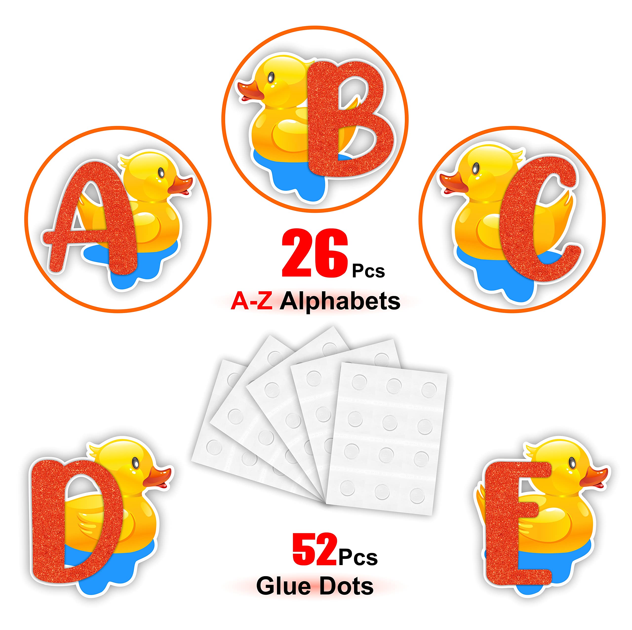 Seyal® Cartoon Duck A - Z Alphabet Wall Sticker, Small - Image 4