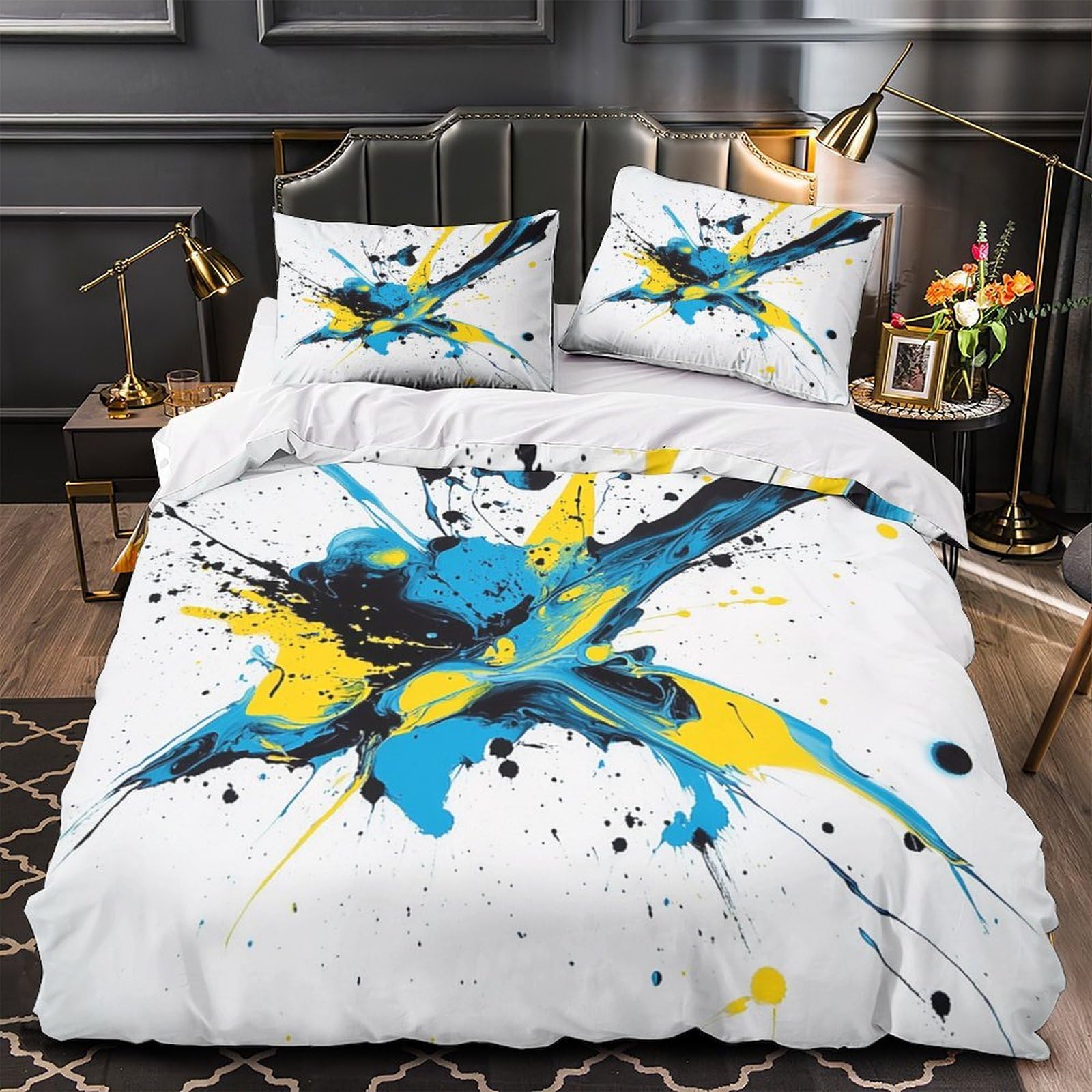 Housse de couette éclair 260x220cm pour changer votre lit sans effort et sans repassage